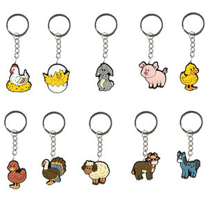 <span class=keywords><strong>Ferme</strong></span> et thème <span class=keywords><strong>zoologique</strong></span> porte-clés fer matériel fête cadeau sac pendentif - Product Image 1