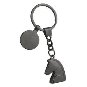 Llavero Personalizado con Cabeza de Caballo 3D Pulida, Material de Metal y Goma, Estilo Único - Product Image 1