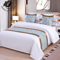 Couvre-lit imprimé patchwork en polyester/lin écologique de haute qualité pour hôtel et maison, 50*240cm, ensemble de draps, taille personnalisée, moderne