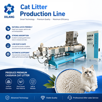 Machine extrudeuse de litière absorbante pour chats, moteur PLC, acier inoxydable 304, ligne entièrement automatique haute capacité, marque XILANG, 56 kW
