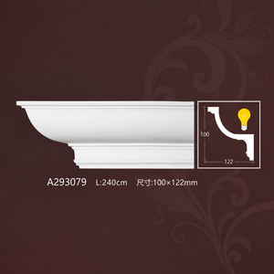 Moulure de plafond en polyuréthane haute densité pour éclairage indirect LED, moulure de plafond LED pour <span class=keywords><strong>restaurant</strong></span>, salle privée, <span class=keywords><strong>corniche</strong></span> LED en PU - Product Image 1