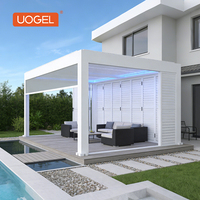 UOGEL A13 - Puerta de Aluminio Personalizable para Exteriores, Revestimiento en Polvo, Estilo Plantation, Fabricación OEM/ODM en China, Certificación CE