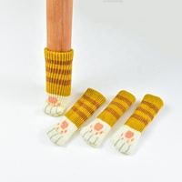 Vente en gros poignée de porte durable design chat mignon protège-jambes de table pieds de canapé housses de chaises sol dur polyester/coton