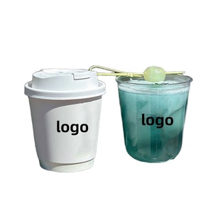 10 oz Eco-Friendly Reusable Double Wall Compost Paper Cups Custom Logo for Carbonated Drinks Mineral Water Whisky Wine Tequila - Product Image 1