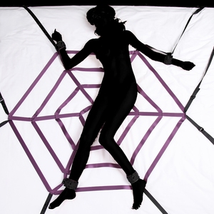 Conjunto de Restricción Ajustable para <span class=keywords><strong>Cama</strong></span>, Tipo Telaraña, con Esposas para Muñecas, Tobillos y Manos, para Mujeres, Hombres, Parejas, Juguetes Sexuales Gay-Bdsm - Product Image 2