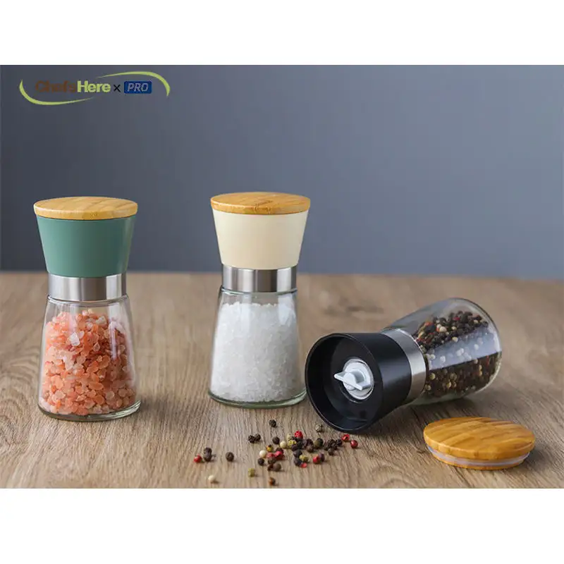 Hoge Kwaliteit 170Ml Bamboe Zout En Peper Molens Milieuvriendelijke Home Spice Grinder Bestseller Keuken Gadgets