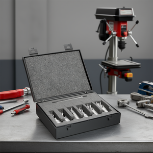 Kit de sierras perforadoras HSS para taladros magnéticos, juego de 5 piezas con estuche de espuma - Product Image 3
