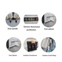 OUWO Nouvelle Conception 380V 3000MM Machine CNC à Double Broche Certifiée CE et Contrôlée par PLC pour la Fabrication de Profilés en Aluminium pour Usines de Façades Rideau