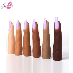 Modèle de formation des ongles en <span class=keywords><strong>Silicone</strong></span> souple professionnel <span class=keywords><strong>Faux</strong></span> doigts de pratique flexibles pour les débutants d'art des ongles en acrylique bricolage - Product Image 2