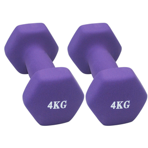 Manubri esagonali da donna <span class=keywords><strong>in</strong></span> vinile/neoprene colorato da 1-10 kg, con rivestimento <span class=keywords><strong>in</strong></span> ghisa, per allenamento a <span class=keywords><strong>casa</strong></span>, yoga e pilates - Product Image 1