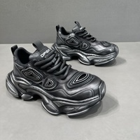 Nouvelles Chaussures Homme Automne 2026 en Cuir à Lacets Style Dad Shoes, Tendance Instagram, Style Coréen Polyvalent, Rehaussantes