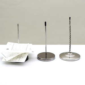 Support de reçus et de mémos pour restaurant et bureau, en acier inoxydable, avec broche à tickets et fourche à factures de bureau - Product Image 4