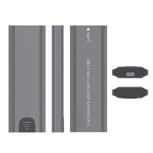 علبة ألومنيوم لقارئ أقراص SSD من نوع <span class=keywords><strong>M</strong></span>.2 PCIe NVME تدعم أقراص NGFF و NVME SSD مع واجهة خارجية من نوع C - Product Image 6