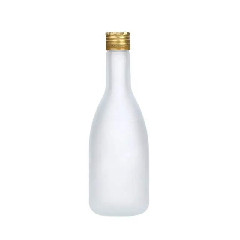 250 ml 300 ml 350 ml 500 ml bottiglia di vetro smerigliato trasparente/bottiglia di succo di acqua naturale e bottiglia di vetro di vino di frutta