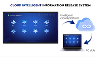 Écran publicitaire intelligent WiFi 4K ultra-fin haute luminosité avec CMS basé sur le cloud pour hall d'hôtel, anti-reflet en option