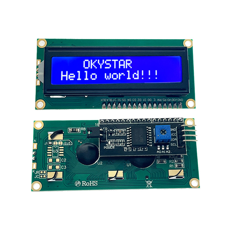 1602 16x2 Character LCD Display Module - HD44780 Controller Blue/Yellow Backlight