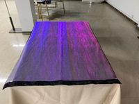 Nappe de table en fibre optique LED RGB lumineuse avec télécommande, légère, pour robes, fêtes, festivals, Noël