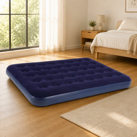 Matelas pneumatique floqué en PVC de haute qualité 0,35 mm avec pompe intégrée – Commande en gros, approvisionnement direct usine