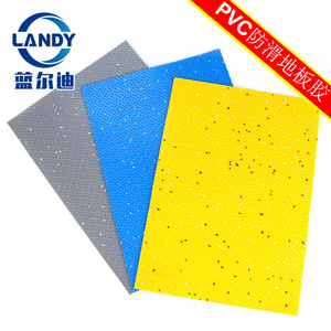 แผ่นรองพื้นกันลื่น PVC ยี่ห้อ Landy แบบม้วน หนา 2.5 มม. ผิวสัมผัสแบบมีลาย ติดตั้งเองได้ ใช้ภายนอกอาคาร สีฟ้า เทา เหลือง - Product Image 5