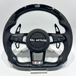Fibre de carbone de sport noire vendue au détail en usine pour <span class=keywords><strong>Audi</strong></span> <span class=keywords><strong>Q</strong></span> C8 A1 A3 A4 A5 A6 A7 A8 B6 B7 B8 B9 C6 C7 TT R8 Volant de voiture - Product Image 1
