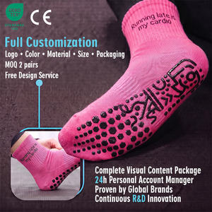 Calcetines de Pilates BiLu Antideslizantes con Punta Acolchada, Material Personalizado, Marca Privada, Probados por Intertek, Fabricante Directo con Certificación BSCI - Product Image 3
