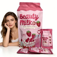 Poudre de Collagène Premium à la Fraise, Boisson au Collagène pour Éclaircir la Peau, Nouveauté en Stock, Meilleure Vente, Prête à l'Exportation