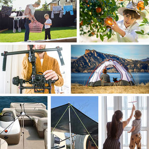 Snelkoppeling Touwhaak Telescopische paal Roestvrij staal Multifunctionele telescopische staaf met kleine haak voor haakgordijn - Product Image 6