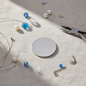Disco Rotondo in Raso da 31 mm, Componente per Creazione di Gioielli - Product Image 3