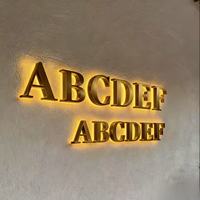 Letras de Canal LED Retroiluminadas y Frontalmente Iluminadas 3D de Alta Calidad al por Mayor, Letreros Acrílicos Impermeables para Exteriores, para Restaurantes, Bares y Tiendas