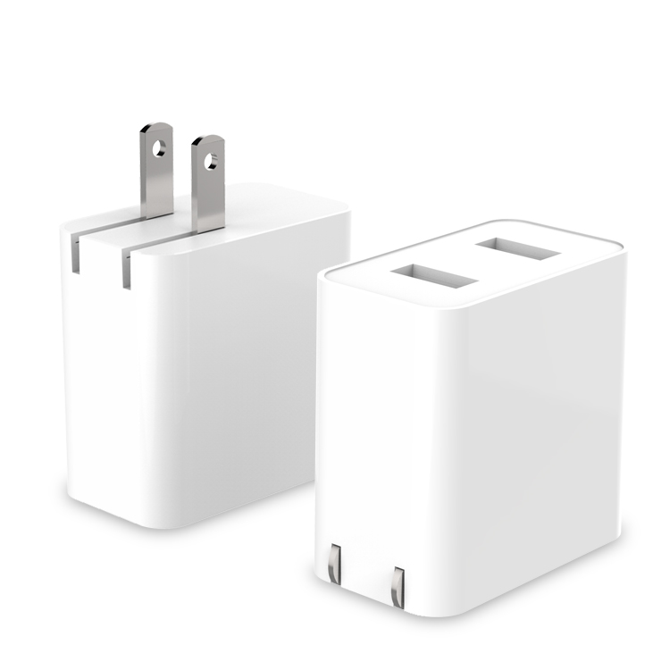 Квадратный провод меди внешнее Сетевое зарядное устройство с 2 портами USB для мобильного телефона зарядное устройство 5V 2.4A быстрое зарядное устройство для iphone/Samsung/смартфон/для iPad