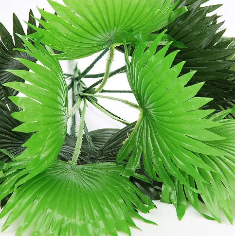 Foglie tropicali artificiali foglia di palma verde foglia di tartaruga verde piante artificiali