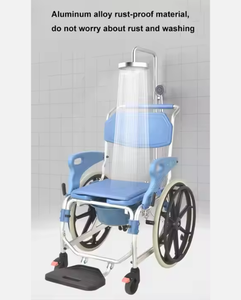 Portable Folding Manual Wheelchair <strong>Elderly</strong> Rehabilitation Reinforcement Bath <strong>Chair</strong> Commode Toilet Walker Shower <strong>Chair</strong> Features - Product Image 3