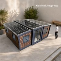 Vente directe d'usine - Maison conteneur extensible à énergie solaire avec 2 ou 3 chambres