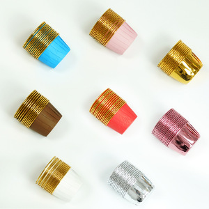 Usine directe grand gâteau tasse en papier haute température tasse de cuisson épais rouleau d'or étuis de cuisson pâtisserie 5039 Curling pour gâteaux - Product Image 3