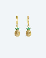 Trendy Europese Amerikaanse stijl fruit-thema oorringen - koper zirkoon dames sieraden - gouden grensoverschrijdende kleurbehoud