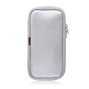 Sıcak satış gümüş özelleştirilmiş Fermuar Moda Kozmetik Çantası makyaj fırçası çantası Zip Up makyaj fırçası kutusu