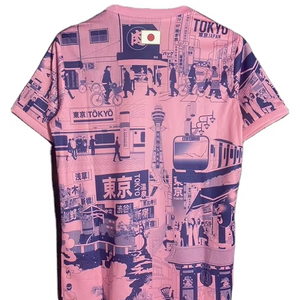High Quality Custom Design <strong>Japan</strong> Fashion Pink Football Club Jerseys Washed Technique Heat Transfer-Uniformed <strong>version</strong>