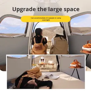 เต็นท์แบบพกพา HY ชั้นเดียว ทำจากอะลูมิเนียม ไฟเบอร์กลาส และผ้า Oxford เปิดอัตโนมัติ ใช้ได้ทุกฤดู แบบห้องนอนเดียว ขยายได้ กันฝน - Product Image 2