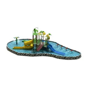 波浪泳池游戏玩具设备溅水垫有趣的儿童水上公园骑玻璃纤维管滑梯塑料水滑梯