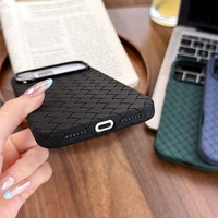Coque de téléphone à texture tressée pour iPhone 18 17 15 14 13 12 11 Pro Max, en TPU souple mat antichoc, coque arrière tressée pour téléphone portable