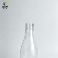Bouteille en verre vide de 500 ml, haute et fine, à col vissé, compatible avec les bouchons à vis standard, pour jus, thé, eau infusée, vente en gros usine