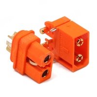 Connecteur AMASS XT60 2+1 avec broche de signal XT60IPW XT60I, fiche rectangulaire horizontale, version à deux cœurs pour pièces RC