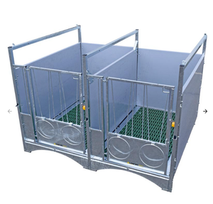 5-6주령 소를 위한 신형 농장 이중 송아지 우리, 열침지 도금 강철 프레임 - Product Image 3
