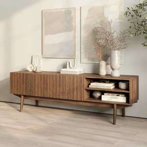 <span class=keywords><strong>Meuble</strong></span> TV design moderne et élégant 2026, fin et spacieux, avec 2 portes et une <span class=keywords><strong>niche</strong></span> ouverte - Product Image 4