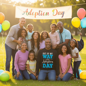 Camiseta de manga larga del Día de la Adopción para niños en cuidado de la guardería y padres adoptantes - Product Image 3