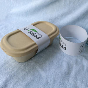 Venta al por mayor de papel impreso personalizado respetuoso con el medio ambiente banda para el vientre caja de papel para alimentos manga para contenedores de comida - Product Image 3