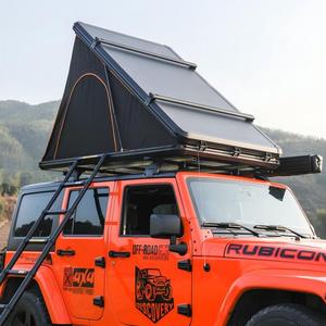 Tente de camping extérieure avec poteau hydraulique pliable, conception à ouverture rapide, compatible SUV et voiture, tente de toit triangulaire en alliage d'aluminium - Product Image 5