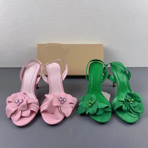 Nuove <span class=keywords><strong>Scarpe</strong></span> Estive da <span class=keywords><strong>Donna</strong></span> 2025 con Gioielli a Rosa, Punta Tonda, Sandali con Tacco Alto e Sottile, Punta Aperta - Product Image 2
