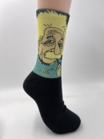 Chaussettes de sublimation au design personnalisé Chaussettes imprimées en 3D OEM Chaussettes Crew au design de mode