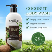 Gel Douche Exfoliant Doux Hydratant Parfumé Coco Avocat Citron Sadoer 400ml Marque Privée